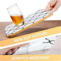 Glotoch 2 Rolls Shelf Liners for Kitchen Cabinets 12” x 20 ft. - Non Adhesive Cabinet and Drawer Liner, Double Sided Non - Slip Durable and Strong, Quatrefoil - 7DAY'S