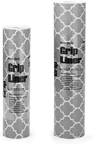 Glotoch 2 Rolls Shelf Liners for Kitchen Cabinets - Non Adhesive Cabinet and Drawer Liner, Double Sided Non-Slip Durable and Strong, 12” x 20 ft & 17.5” x 30 ft