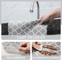 Glotoch 2 Rolls Shelf Liners for Kitchen Cabinets - Non Adhesive Cabinet and Drawer Liner, Double Sided Non - Slip Durable and Strong, 12” x 20 ft & 17.5” x 30 ft - 7DAY'S