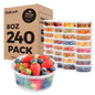 Glotoch 24 Pack 16 oz Deli Containers with Lids, Plastic Food Storage Freezer Storge Soup Containers with Lids - Microwave, Freezer & Dishwasher Safe Eco - Friendly, BPA - Free, Reusable & Stackable - 7DAY'S