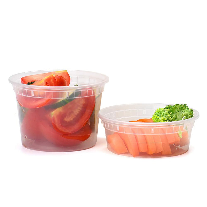 Glotoch 24 Pack 16 oz Deli Containers with Lids, Plastic Food Storage Freezer Storge Soup Containers with Lids - Microwave, Freezer & Dishwasher Safe Eco - Friendly, BPA - Free, Reusable & Stackable - 7DAY'S