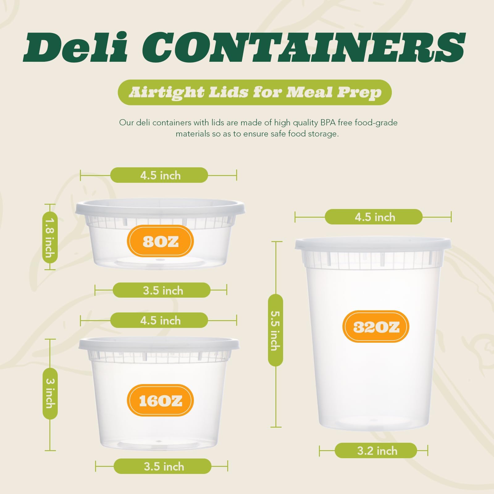 Glotoch 24 Pack 16 oz Deli Containers with Lids, Plastic Food Storage Freezer Storge Soup Containers with Lids - Microwave, Freezer & Dishwasher Safe Eco - Friendly, BPA - Free, Reusable & Stackable - 7DAY'S