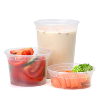 Glotoch 24 Pack 16 oz Deli Containers with Lids, Plastic Food Storage Freezer Storge Soup Containers with Lids - Microwave, Freezer & Dishwasher Safe Eco - Friendly, BPA - Free, Reusable & Stackable - 7DAY'S