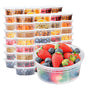 Glotoch 24 Pack 16 oz Deli Containers with Lids, Plastic Food Storage Freezer Storge Soup Containers with Lids - Microwave, Freezer & Dishwasher Safe Eco - Friendly, BPA - Free, Reusable & Stackable - 7DAY'S