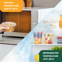 Glotoch 24 Pack 16 oz Deli Containers with Lids, Plastic Food Storage Freezer Storge Soup Containers with Lids - Microwave, Freezer & Dishwasher Safe Eco - Friendly, BPA - Free, Reusable & Stackable - 7DAY'S