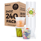 Glotoch 24 Pack 16 oz Deli Containers with Lids, Plastic Food Storage Freezer Storge Soup Containers with Lids - Microwave, Freezer & Dishwasher Safe Eco - Friendly, BPA - Free, Reusable & Stackable - 7DAY'S