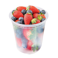 Glotoch 24 Pack 16 oz Deli Containers with Lids, Plastic Food Storage Freezer Storge Soup Containers with Lids - Microwave, Freezer & Dishwasher Safe Eco - Friendly, BPA - Free, Reusable & Stackable - 7DAY'S
