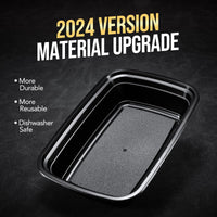 Glotoch 50 Pack 32 oz Meal Prep Containers Reusable, 2 Compartment Food Containers with Lids To Go Containers, Lunch - Microwave,Freezer,Dishwasher Safe - 7DAY'S