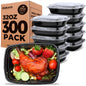 Glotoch 50 Pack 32 oz Meal Prep Containers Reusable, 2 Compartment Food Containers with Lids To Go Containers, Lunch - Microwave,Freezer,Dishwasher Safe - 7DAY'S