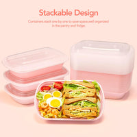 Glotoch Express 50 Pack Pink Meal Prep Containers, 32oz to Go Containers for Food, Disposable Plastic Food Containers with Lids for Microwave Dishwasher Freezer Safe, Pink - 7DAY'S