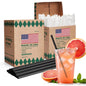 Glotoch Express 500 PCS Individually Wrapped Black Plastic Straws, 7.75'' Long, 0.24'' Diameter Disposable Drinking Straws for Every Occasion, Party, Made in USA - 7DAY'S