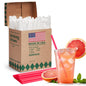 Glotoch Express 500PCS Individually Wrapped Clear Plastic Straws, 7.75'' Long, 0.24'' Diameter Disposable Drinking Straws for Every Occasion, Party, Made in USA - 7DAY'S
