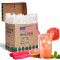 Glotoch Express 500PCS Individually Wrapped Clear Plastic Straws, 7.75'' Long, 0.24'' Diameter Disposable Drinking Straws for Every Occasion, Party, Made in USA - 7DAY'S