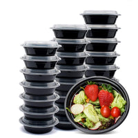 Glotoch Meal Prep Food Container 50 Pack, Disposable with Lids, Durable To Go Containers, for Takeout, Salad , Microwave Safe, BPA - Free, Stackable - 16 OZ - 7DAY'S