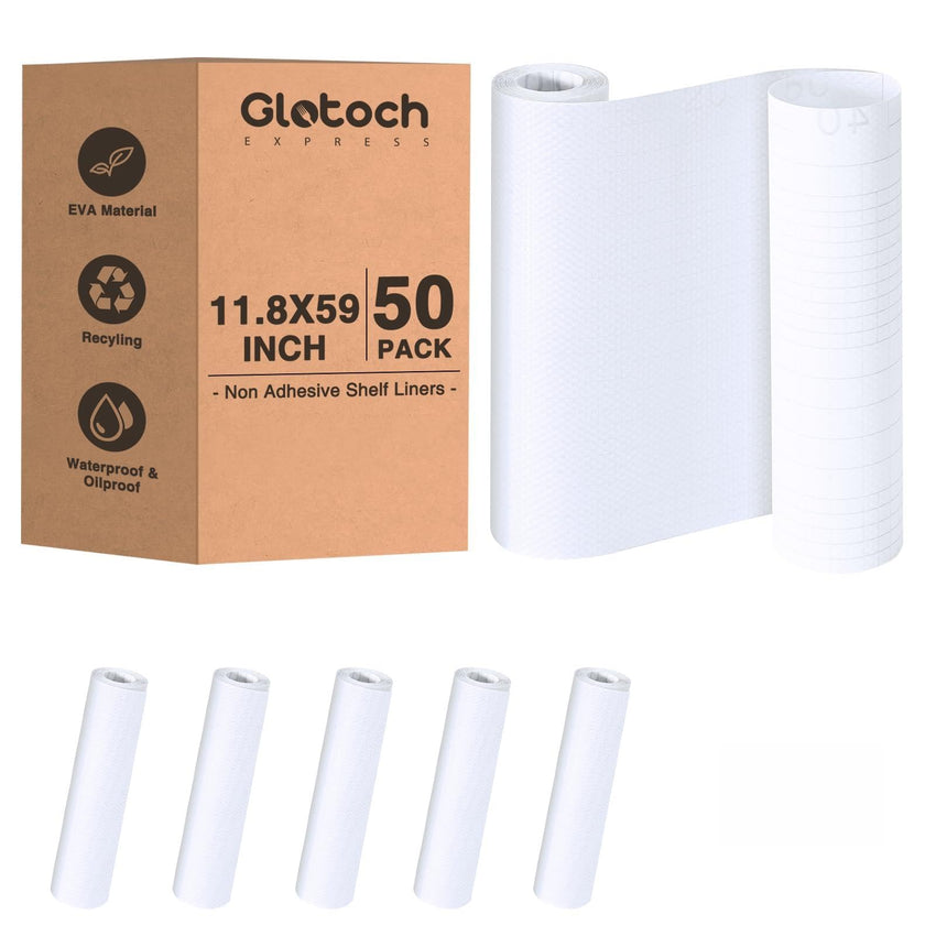 Glotoch Self Adhesive Shelf Liner for Kitchen Cabinets, Renter Friendly Peel and Stick Shlef Liners, Premium Contact Shelf Paper for Drawer, Bathroom, Pantry, Green Herringbone - 7DAY'S