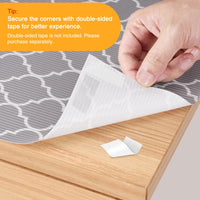 Glotoch Shelf Liner for Kitchen Cabinets Non Adhesive, 12" x20FT(240 Inch) Non Slip Drawer Liners, Waterproof Shelf Paper Closet Liners for Refrigerator Gray - 7DAY'S