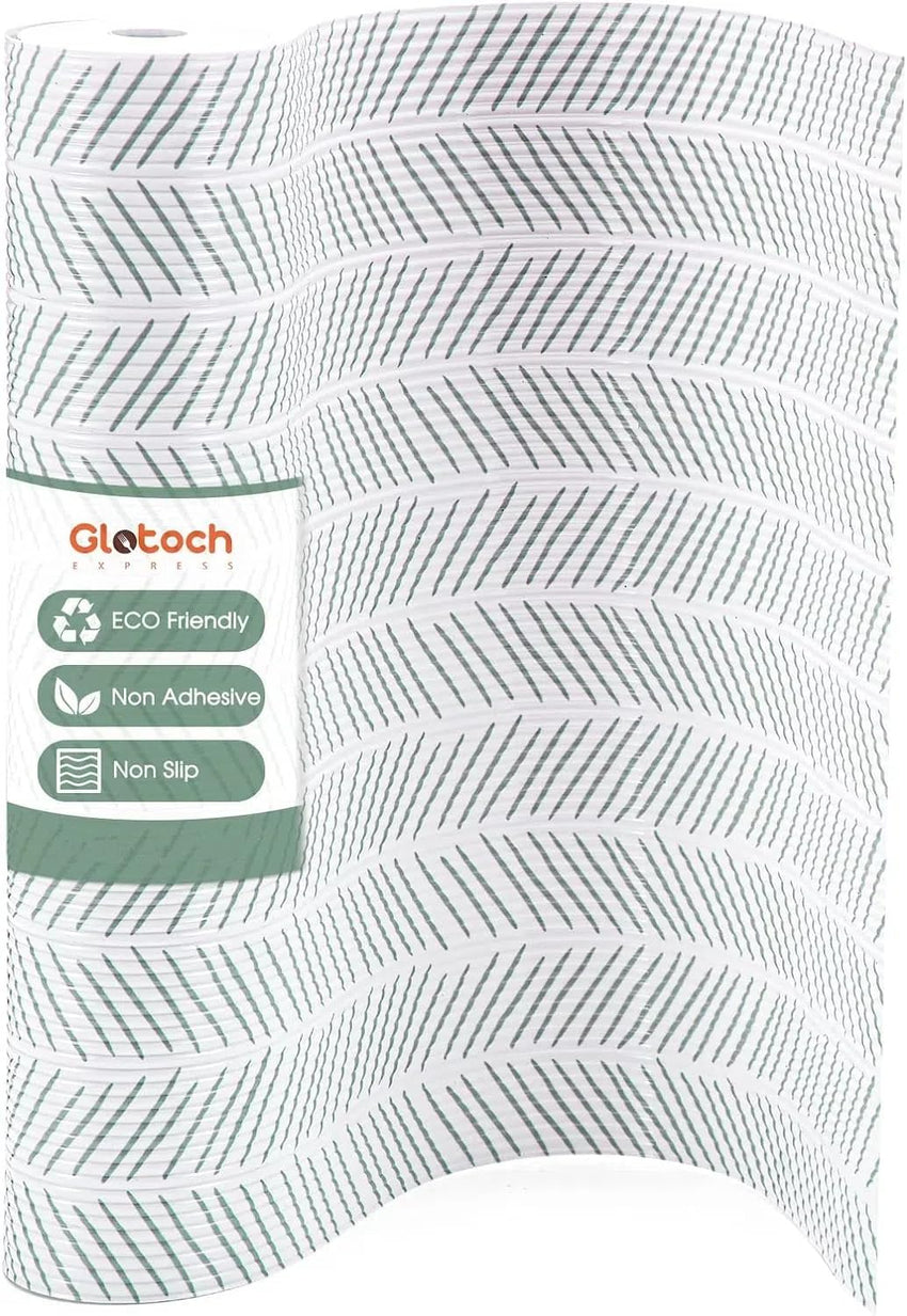 Glotoch Shelf Liner for Kitchen Cabinets Non Adhesive, 12" x20FT(240 Inch) Non Slip Drawer Liners, Waterproof Shelf Paper Closet Liners for Refrigerator Gray - 7DAY'S