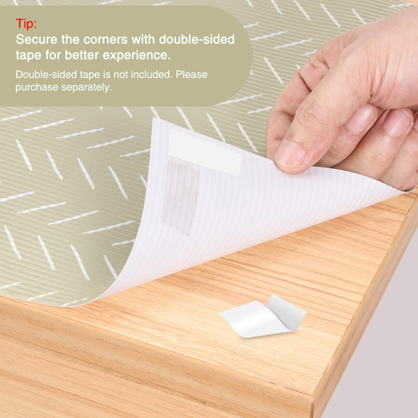 Glotoch Shelf Liner for Kitchen Cabinets Non Adhesive, 12" x20FT(240 Inch) Non Slip Drawer Liners, Waterproof Shelf Paper Closet Liners for Refrigerator Gray - 7DAY'S