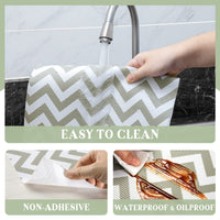 Glotoch Shelf Liner for Kitchen Cabinets Non Adhesive, 12" x20FT(240 Inch) Non Slip Drawer Liners, Waterproof Shelf Paper Closet Liners for Refrigerator Gray - 7DAY'S