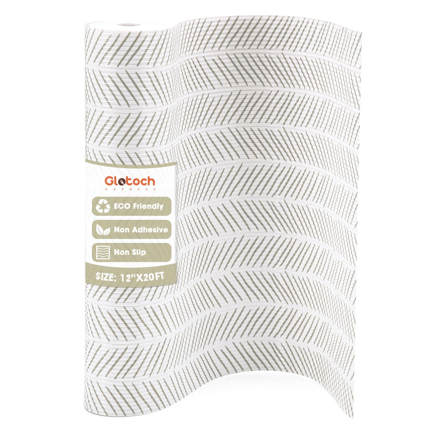 Glotoch Shelf Liner for Kitchen Cabinets Non Adhesive, 12" x20FT(240 Inch) Non Slip Drawer Liners, Waterproof Shelf Paper Closet Liners for Refrigerator Gray - 7DAY'S