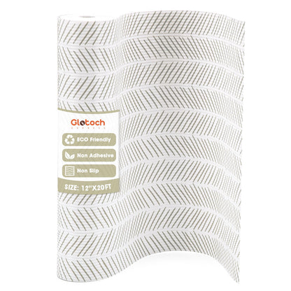 Glotoch Shelf Liner for Kitchen Cabinets Non Adhesive, 12" x20FT(240 Inch) Non Slip Drawer Liners, Waterproof Shelf Paper Closet Liners for Refrigerator Gray - 7DAY'S