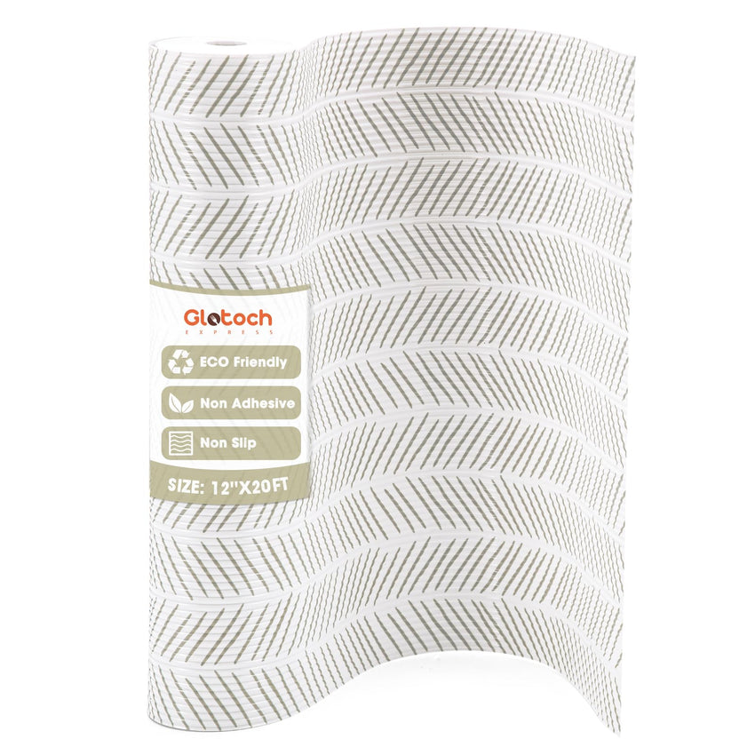 Glotoch Shelf Liner for Kitchen Cabinets Non Adhesive, 12" x20FT(240 Inch) Non Slip Drawer Liners, Waterproof Shelf Paper Closet Liners for Refrigerator Gray - 7DAY'S