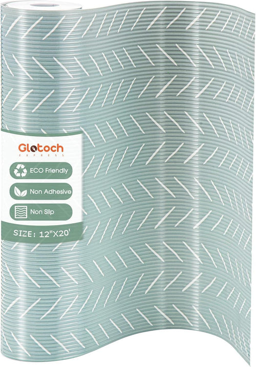 Glotoch Shelf Liner for Kitchen Cabinets Non Adhesive, 12" x20FT(240 Inch) Non Slip Drawer Liners, Waterproof Shelf Paper Closet Liners for Refrigerator Gray - 7DAY'S