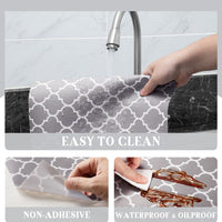 Glotoch Shelf Liner for Kitchen Cabinets Non Adhesive, 12" x20FT(240 Inch) Non Slip Drawer Liners, Waterproof Shelf Paper Closet Liners for Refrigerator Gray - 7DAY'S
