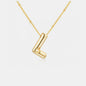 Gold - Plated Bubble Initial Necklace - 7DAY'S