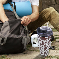 Gome 40 oz Camouflage Cow Print Tumbler with Handle - Insulated Stainless Steel Cow Cup with Lid and Straw - Keeps Drinks Cold and Hot, Birthday Gifts for Women - Hand Wash Only - 7DAY'S