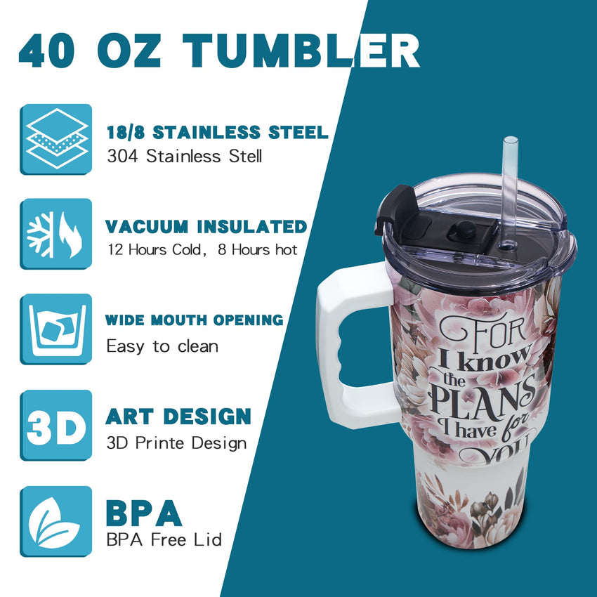 Gome 40oz American Flag & Eagle Tumbler – Patriotic 4th of July Gifts for Men, Veterans & Military, Insulated Stainless Steel Cup with Handle, Lid & Straw, Independence Day Gift for Dad - 7DAY'S