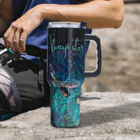 Gome 40oz American Flag & Eagle Tumbler – Patriotic 4th of July Gifts for Men, Veterans & Military, Insulated Stainless Steel Cup with Handle, Lid & Straw, Independence Day Gift for Dad - 7DAY'S