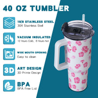 Gome 40oz Neon Gaming Tumbler - Gamer Gifts for Men & Boys - Birthday Gifts for Game Lovers, Boyfriend Insulated Stainless Steel Gamer Cup with Handle - 7DAY'S