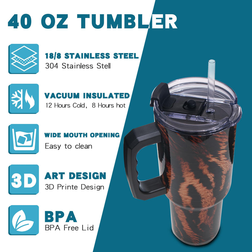 Gome 40oz Neon Gaming Tumbler - Gamer Gifts for Men & Boys - Birthday Gifts for Game Lovers, Boyfriend Insulated Stainless Steel Gamer Cup with Handle - 7DAY'S