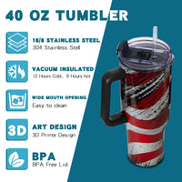 Gome 40oz Neon Gaming Tumbler - Gamer Gifts for Men & Boys - Birthday Gifts for Game Lovers, Boyfriend Insulated Stainless Steel Gamer Cup with Handle - 7DAY'S
