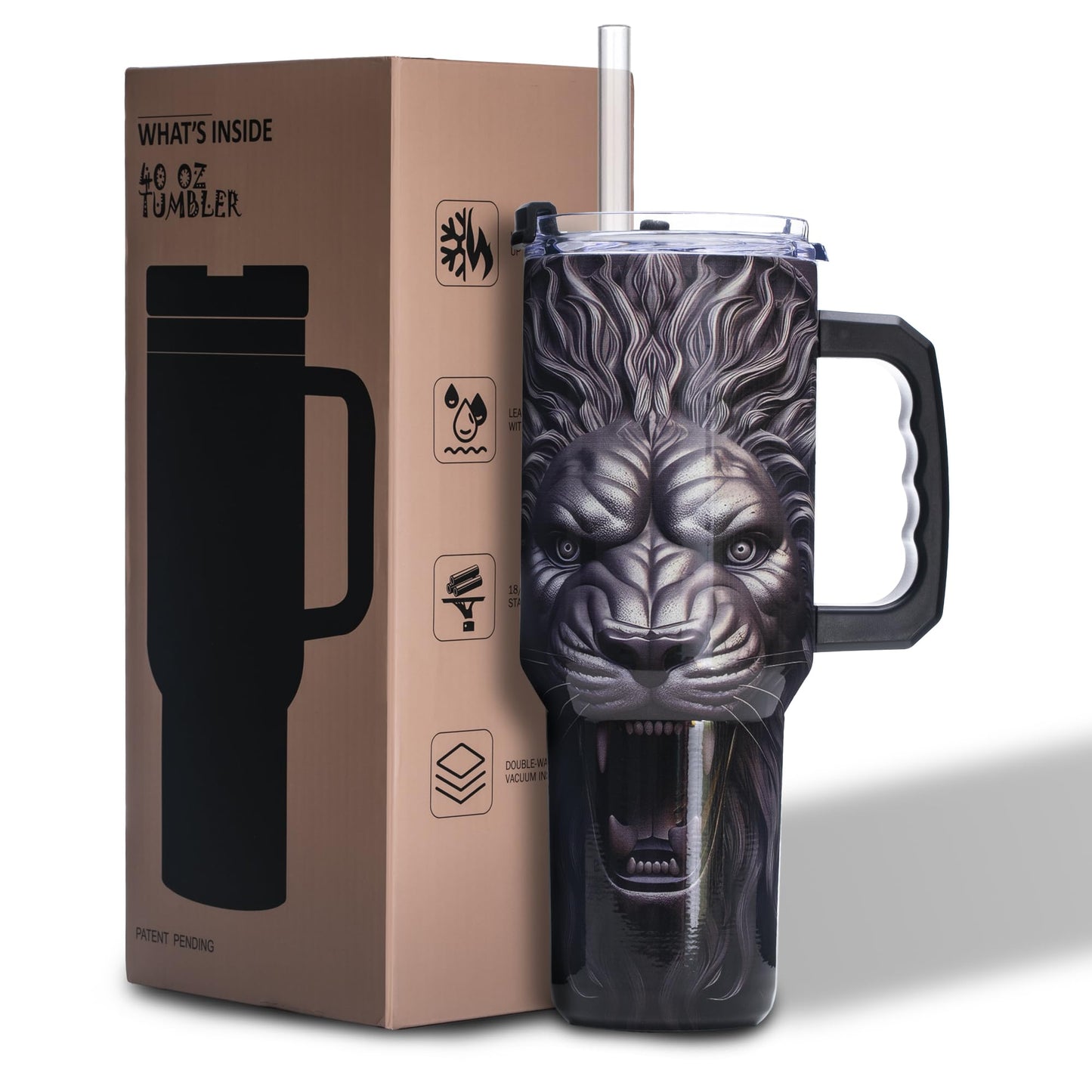 Gome 40oz Neon Gaming Tumbler - Gamer Gifts for Men & Boys - Birthday Gifts for Game Lovers, Boyfriend Insulated Stainless Steel Gamer Cup with Handle - 7DAY'S