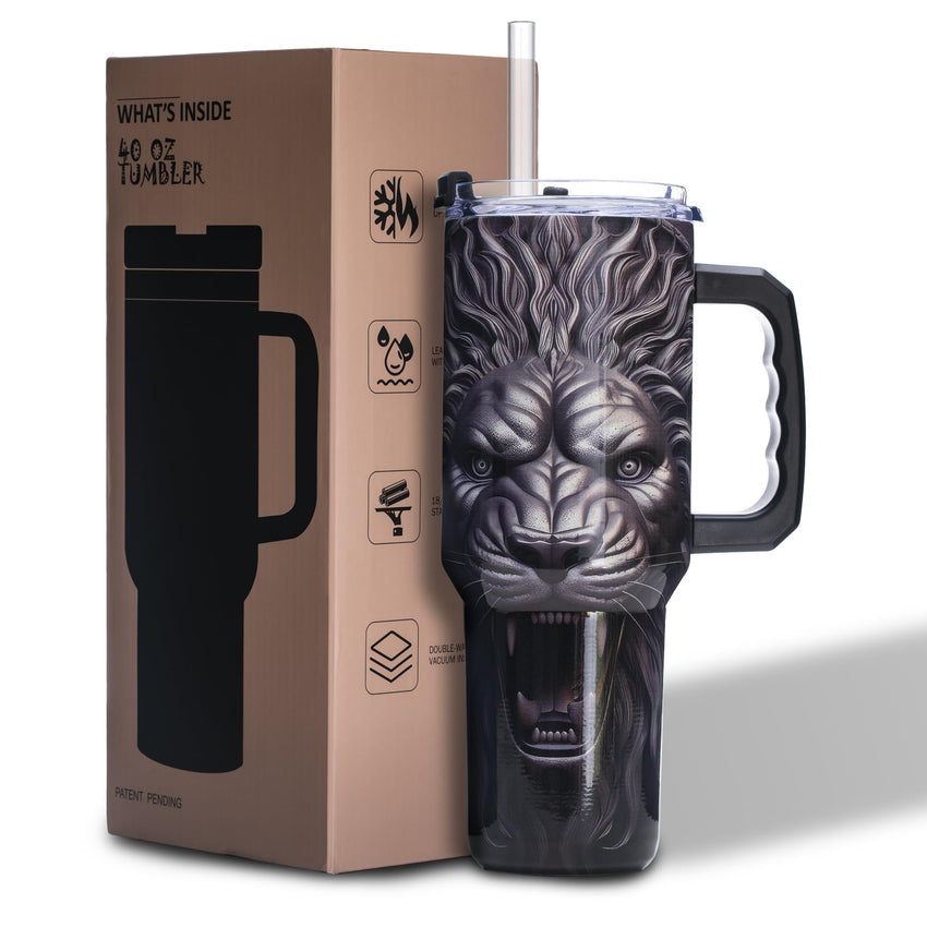 Gome 40oz Neon Gaming Tumbler - Gamer Gifts for Men & Boys - Birthday Gifts for Game Lovers, Boyfriend Insulated Stainless Steel Gamer Cup with Handle - 7DAY'S