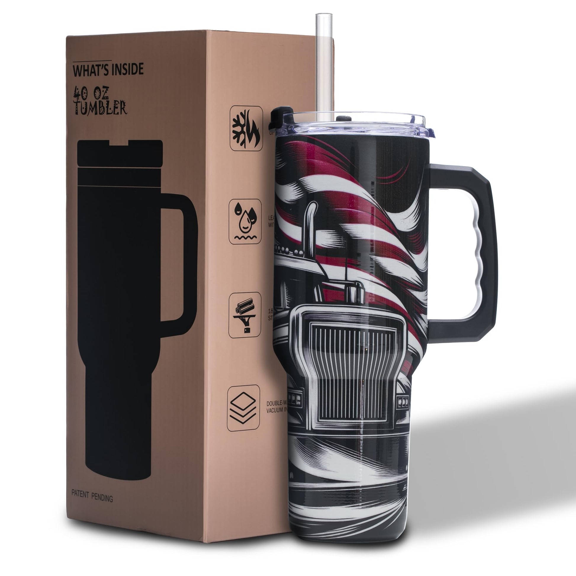 Gome 40oz Neon Gaming Tumbler - Gamer Gifts for Men & Boys - Birthday Gifts for Game Lovers, Boyfriend Insulated Stainless Steel Gamer Cup with Handle - 7DAY'S
