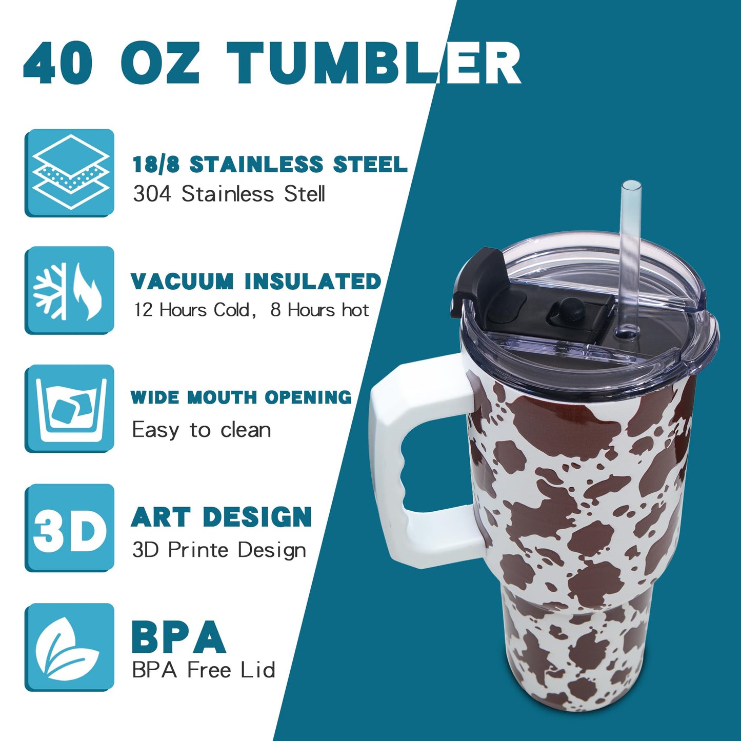 Gome 40oz Neon Gaming Tumbler - Gamer Gifts for Men & Boys - Birthday Gifts for Game Lovers, Boyfriend Insulated Stainless Steel Gamer Cup with Handle - 7DAY'S