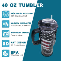 Gome 40oz Neon Gaming Tumbler - Gamer Gifts for Men & Boys - Birthday Gifts for Game Lovers, Boyfriend Insulated Stainless Steel Gamer Cup with Handle - 7DAY'S