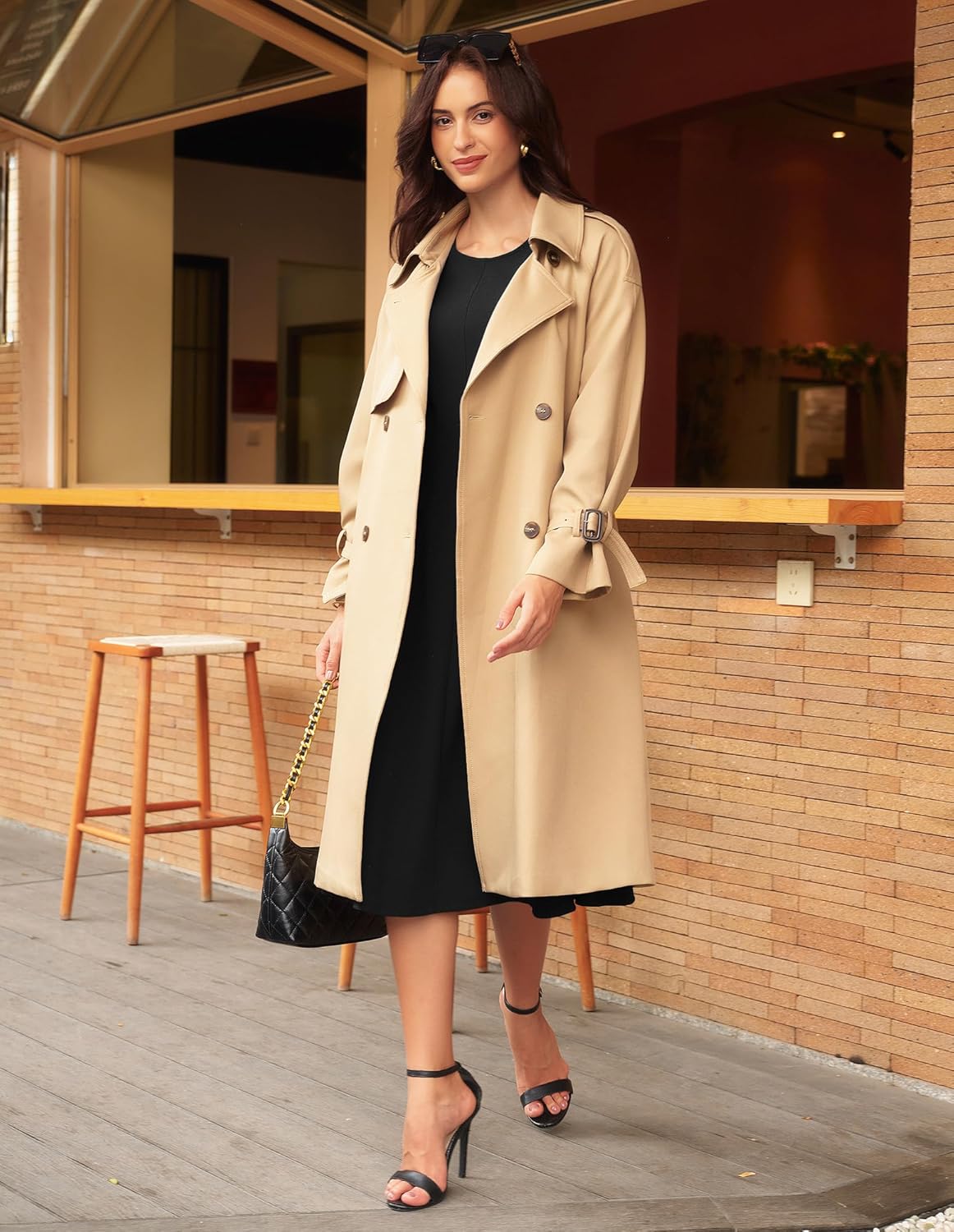 GRACE KARIN 2025 Wear to Work Dress for Women A Line Midi Fit 3/4 Sleeve Church Round Neck Business Dresses - 7DAY'S