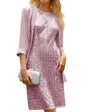 GRACE KARIN Women's 2025 Fall Wedding Guest Dress,Mother of The Bride Dresses, Formal 2 Piece Sequin Dress,Knee Length - 7DAY'S