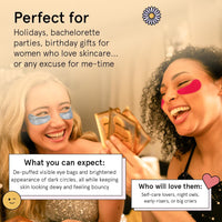 grace & stella Award Winning Under Eye Mask - Travel Essentials - Birthday Gifts for Women - Gel Eye Patches for Dark Circles, Puffy Eyes, Wrinkles, Undereye Bags - Vegan - Self Care (24 Pairs, Gold) - 7DAY'S