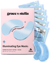 grace & stella Award Winning Under Eye Mask - Travel Essentials - Birthday Gifts for Women - Gel Eye Patches for Dark Circles, Puffy Eyes, Wrinkles, Undereye Bags - Vegan - Self Care (24 Pairs, Gold) - 7DAY'S