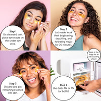 grace & stella Award Winning Under Eye Mask - Travel Essentials - Birthday Gifts for Women - Gel Eye Patches for Dark Circles, Puffy Eyes, Wrinkles, Undereye Bags - Vegan - Self Care (24 Pairs, Gold) - 7DAY'S