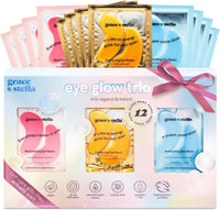 grace & stella Award Winning Under Eye Mask - Travel Essentials - Birthday Gifts for Women - Gel Eye Patches for Dark Circles, Puffy Eyes, Wrinkles, Undereye Bags - Vegan - Self Care (24 Pairs, Gold) - 7DAY'S