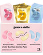 grace & stella Award Winning Under Eye Mask - Travel Essentials - Birthday Gifts for Women - Gel Eye Patches for Dark Circles, Puffy Eyes, Wrinkles, Undereye Bags - Vegan - Self Care (24 Pairs, Gold) - 7DAY'S