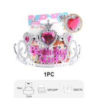 Grevosea Birthday Crown Headband Happy Birthday Accessory Decoration Gift Grevosea13cm*9cm 12pcs - 7DAY'S