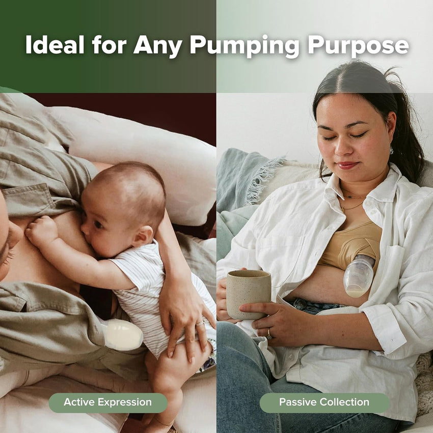 haakaa Manual Breast Pump for Breastfeeding, Silicone, Clear 4oz/100ml - 7DAY'S