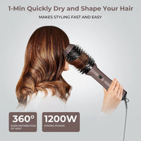 Hair Dryer Brush Blow Dryer Brush in One, 4 in 1 Hair Dryer and Styler Volumizer, Professional Hot Air Brush - 7DAY'S